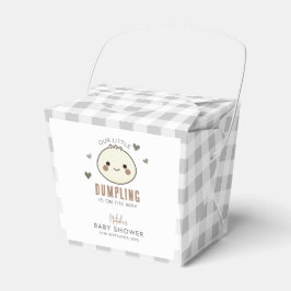 Ons kleine Dumpling Genderneutraal Baby shower Bedankdoosjes