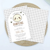 Ons kleine Dumpling Genderneutraal Baby shower Kaart