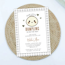 Ons kleine Dumpling Genderneutraal Baby shower