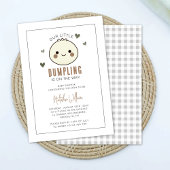Ons kleine Dumpling Genderneutraal Baby shower Kaart