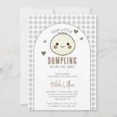 Ons kleine Dumpling Genderneutraal Baby shower Kaart (Voorkant)