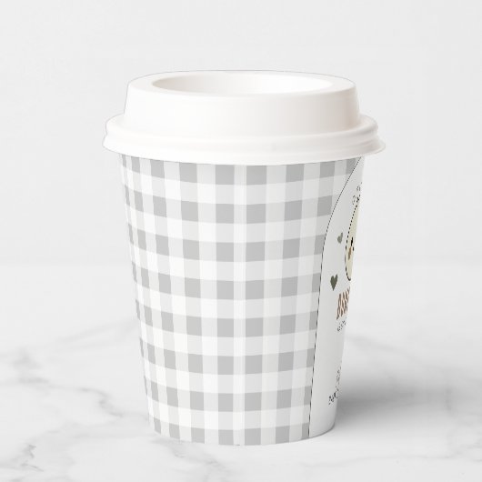 Ons kleine Dumpling Genderneutraal Baby shower Papieren Bekers (Rechts)