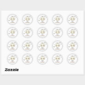 Ons kleine Dumpling Genderneutraal Baby shower Ronde Sticker (Vel)