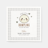 Ons kleine Dumpling Genderneutraal Baby shower Servet (Voorkant)