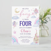 Ons Kleine Fee magische Feest Sagen Sprookje Regen Kaart (Staand voorkant)