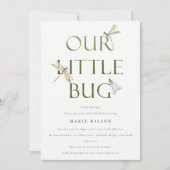 Ons kleine, groene liervecolfBaby shower Kaart (Voorkant)