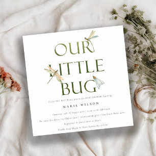 Ons kleine, groene liervecolfBaby shower Kaart