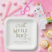 Ons kleine, groene liervecolfBaby shower Papieren Bordje (Feest)