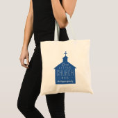 Ons kleine kerkzakje schattig blauw kind tas (Voorkant (product))