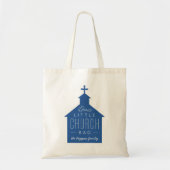 Ons kleine kerkzakje schattig blauw kind tas (Voorkant)