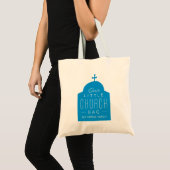 Ons kleine kerkzakje schattige blauwe orthodoxe do tote bag (Voorkant (product))