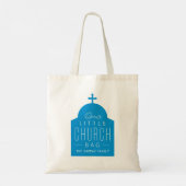 Ons kleine kerkzakje schattige blauwe orthodoxe do tote bag (Achterkant)