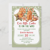 Ons kleine koekje is onderweg naar het Baby shower Kaart (Voorkant)