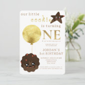 Ons kleine koekje wordt een leuke 1e verjaardag kaart (Staand voorkant)