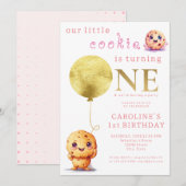 Ons kleine koekje wordt een leuke 1e verjaardag kaart (Voorkant / Achterkant)