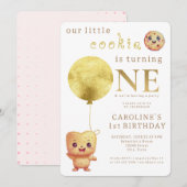 Ons kleine koekje wordt een leuke 1e verjaardag kaart (Voorkant / Achterkant)