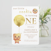 Ons kleine koekje wordt een leuke 1e verjaardag kaart (Staand voorkant)