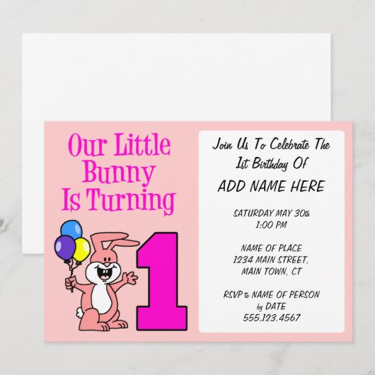 Ons kleine konijntje draait er één om kaart (Voorkant / Achterkant)