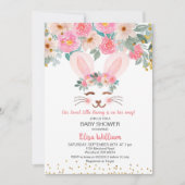 Ons kleine konijntje is onderweg naar het baby sho kaart (Voorkant)