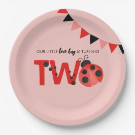 Ons Kleine Liefdesbeestje Wordt Twee Lieveheersbee Papieren Bordje