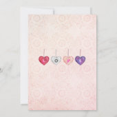 Ons kleine liefje is onderweg naar het baby shower kaart (Achterkant)