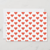 Ons kleine liefje Red Hearts verjaardagsfeestje Kaart (Achterkant)