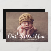 Ons kleine Man | Aankondiging van geboorte (Voorkant / Achterkant)