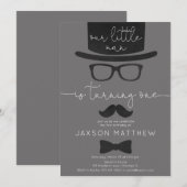 Ons kleine Man jongen 1e verjaardagsfeestje Kaart (Voorkant / Achterkant)