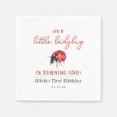 Ons kleine meisje met de eerste verjaardag servet (Voorkant)