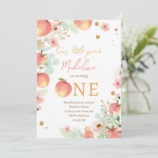 Ons kleine meisje zweet de eerste verjaardag kaart (Staand voorkant)