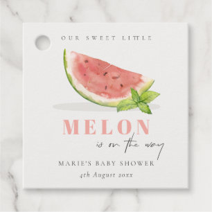 Ons kleine Melon Waterverf Rode Baby shower Bedankjes Labels