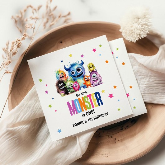 Ons kleine monster 1e verjaardagsfeest servet