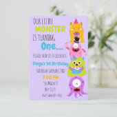 Ons kleine monster draait om één uitnodiging (Staand voorkant)