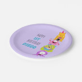 Ons kleine monster draait om één uitnodiging papieren bordje (Gekanteld)