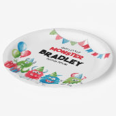 Ons kleine monster | Foto Verjaardagsfeest Papieren Bordje (Gekanteld)