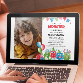 Ons Kleine Monster | Foto Verjaardagsfeestje Kaart