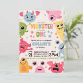 Ons Kleine Monster Is Eén Jaar Kaart (Staand voorkant)