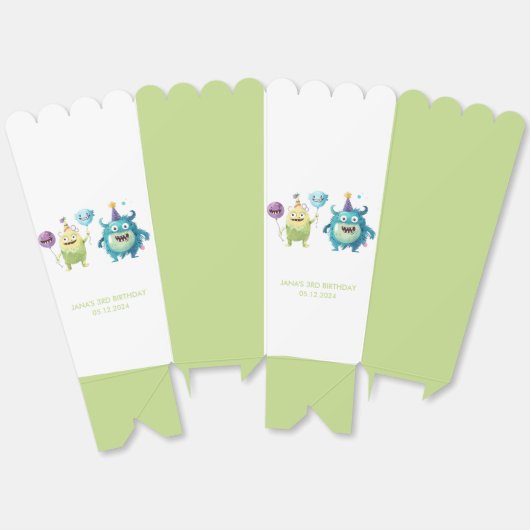 Ons kleine monster | Kleurrijke drie monsters Bedankdoosjes (Ongevouwen)