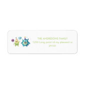 Ons kleine monster | Kleurrijke drie monsters Etiket (Voorkant)