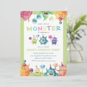 Ons kleine monster | Kleurrijke drie monsters Kaart (Staand voorkant)