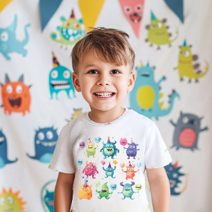 Ons kleine monster Kleurrijke drie monsters Kinder Shirts