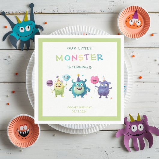 Ons kleine monster | Kleurrijke drie monsters Servet