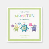 Ons kleine monster | Kleurrijke drie monsters Servet (Voorkant)
