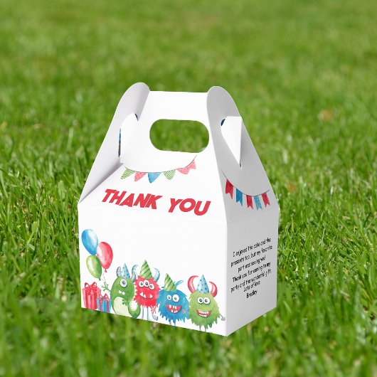 Ons kleine monster | Verjaardagsfeestje Bedankdoosjes