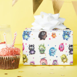 Ons kleine monster verjaardagsfeestje cadeaupapier