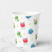 Ons kleine monster verjaardagsfeestje papieren bekers (Achterkant)