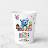 Ons kleine monster verjaardagsfeestje papieren bekers (Achterkant)
