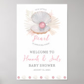 Ons kleine Pearl Ocean Baby shower welkomstbord Poster (Voorkant)