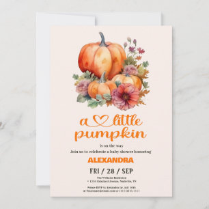 Ons kleine pompoenmeisje Baby shower Kaart