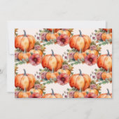 Ons kleine pompoenmeisje Baby shower Kaart (Achterkant)